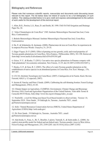 Greenwood Management Technical Forestry Report Teak 