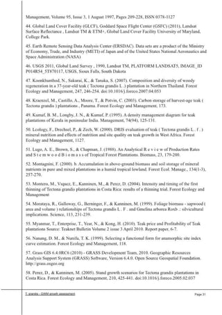 Greenwood Management Technical Forestry Report Teak 