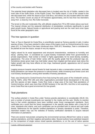 Greenwood Management Technical Forestry Report Teak 