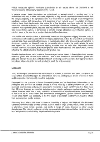 Greenwood Management Technical Forestry Report Teak 